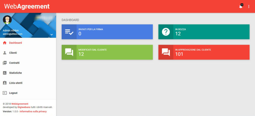 WEBAGREEMENT DASHBOARD